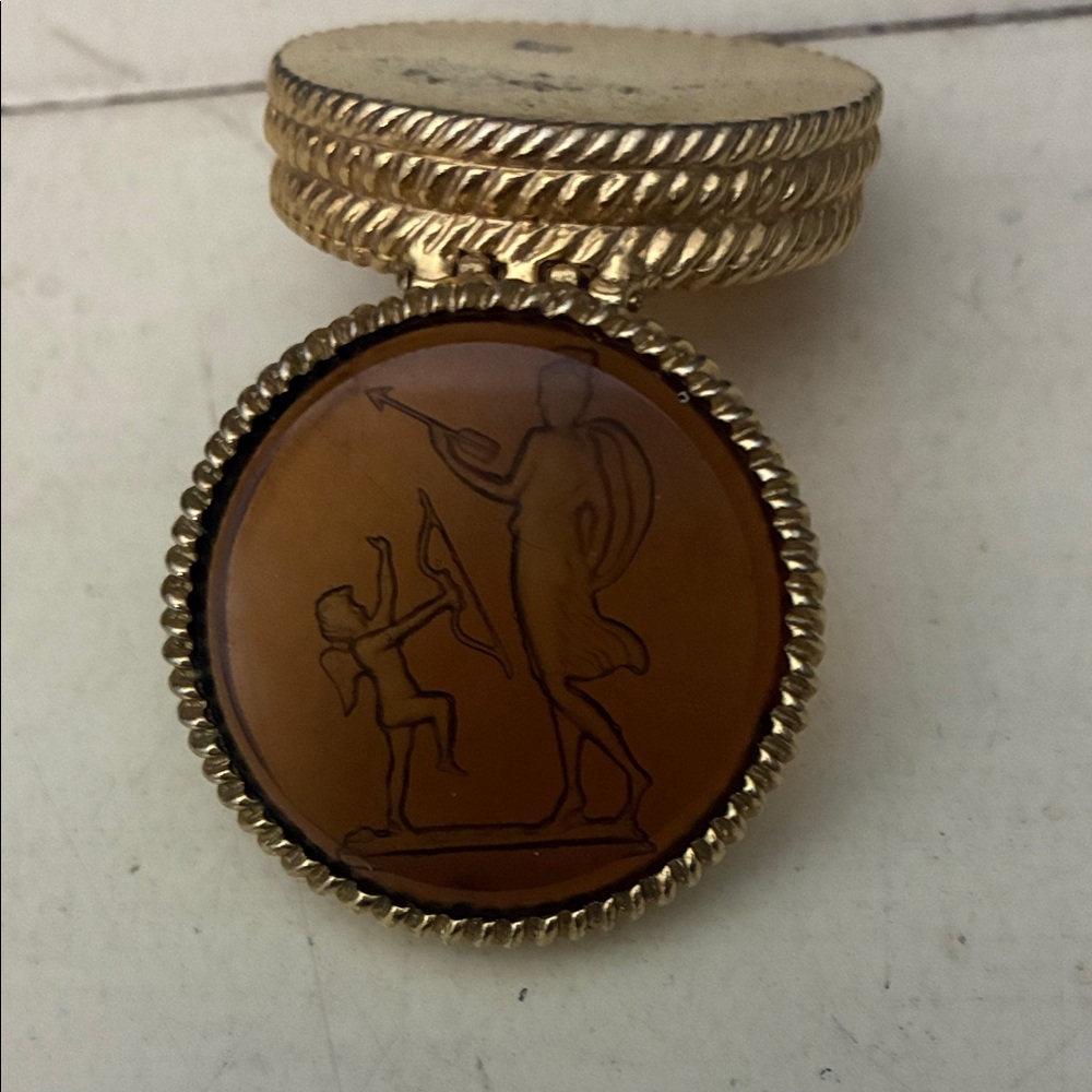 Vintage Corday Toujours Moi France solid perfume container. Empty.